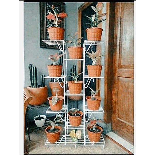 RAK BESI 12 TINGKAT/RAK BUNGA SERBAGUNA/STANDING MINIMALIS