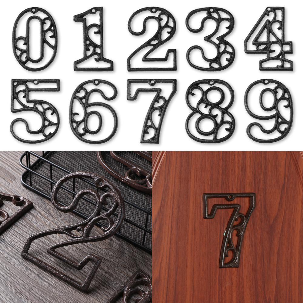 Angka Cor Besi Nanas 4.5 &quot;/ 115mm Wall Decor Alat Peraga Tembak Bar Cafe Ornamen Angka Besi Tempa