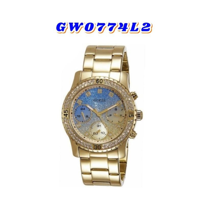 JAM TANGAN WANITA RANTAI GUESS TYPE GW0774L2 ORIGINAL