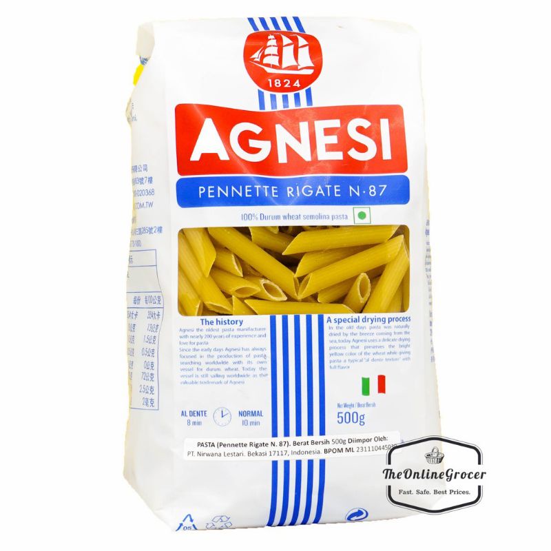 

Agnesi Penne Rigate No 87 500gr