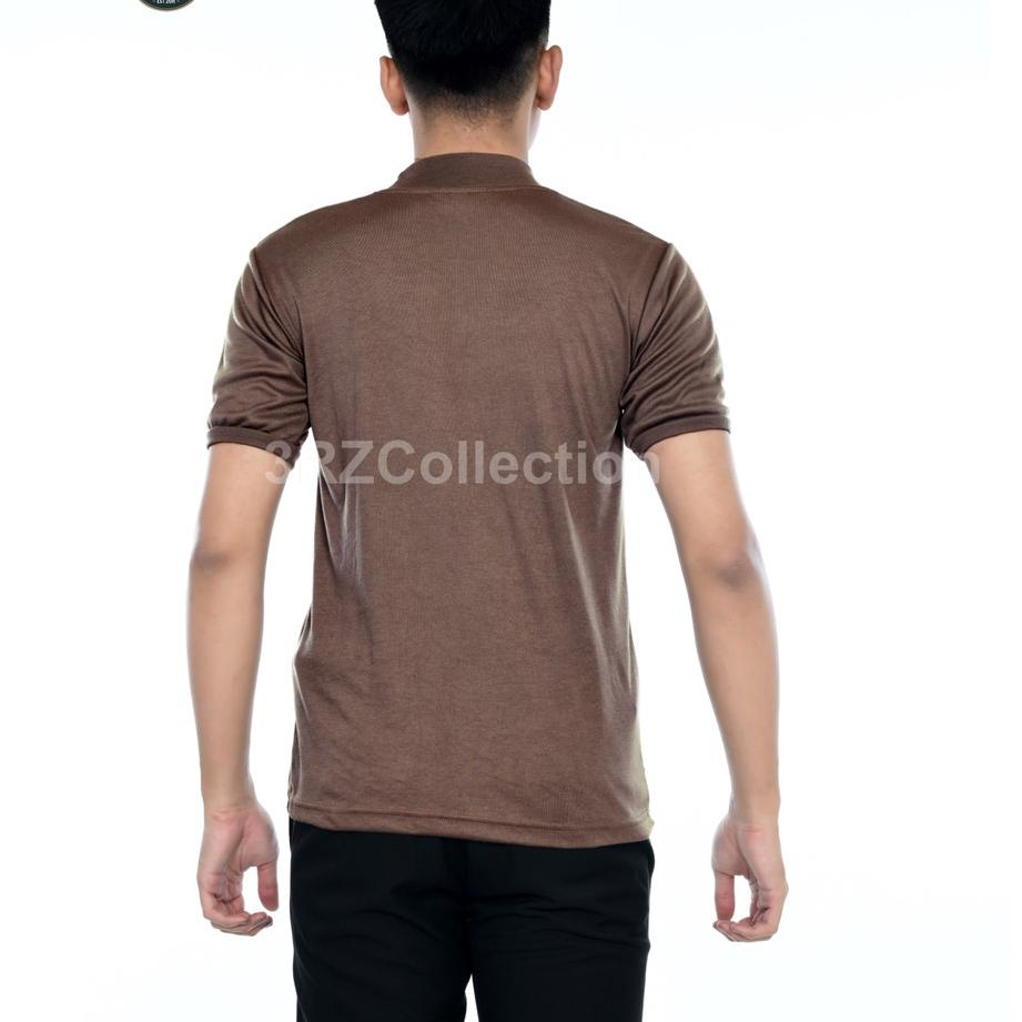 8.8 SALE POLISI Satpam Security Kaos Polos coklat dalaman Leher Panjang Leher Pendek Lengan Pendek T