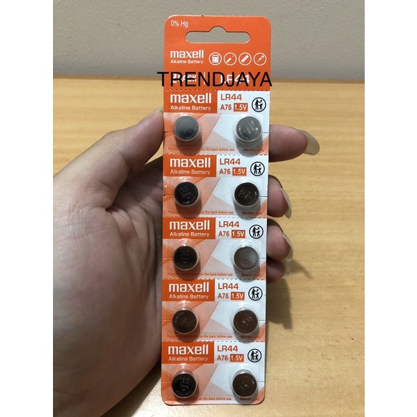 BATERAI LR 44 / LR44 MAXELL 1,5V ORIGINAL