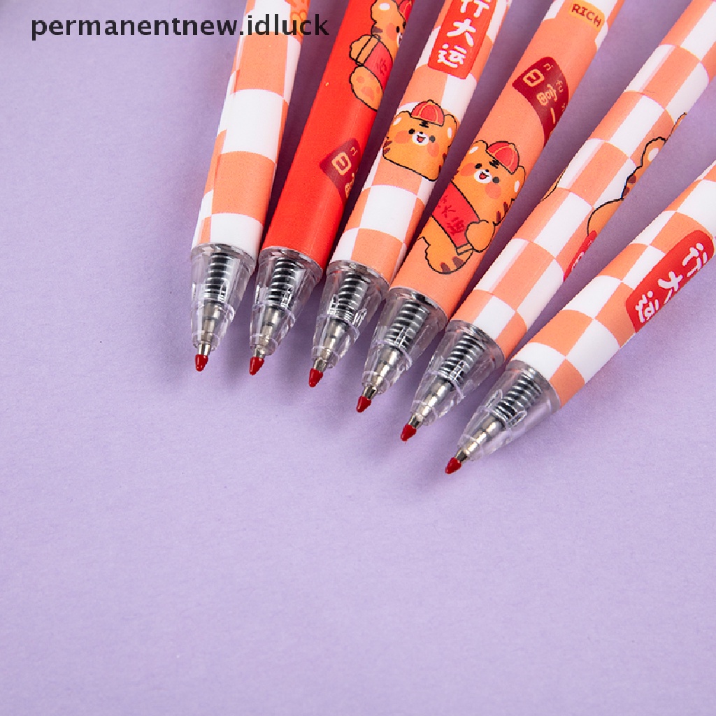 6 Pcs Pulpen Gel Motif Kartun Anime Untuk Stationery Sekolah / Kantor