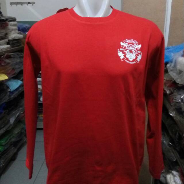 Fire Rescue Kaos Lengan panjang Baju pemadam