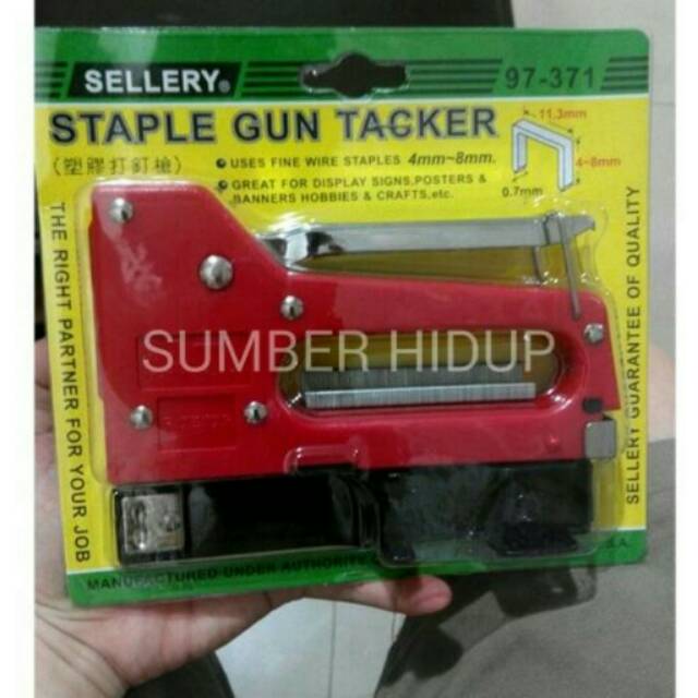 

Staple Gun Tacker 4-8mm Gun Staples Sellery Tembakan Staples