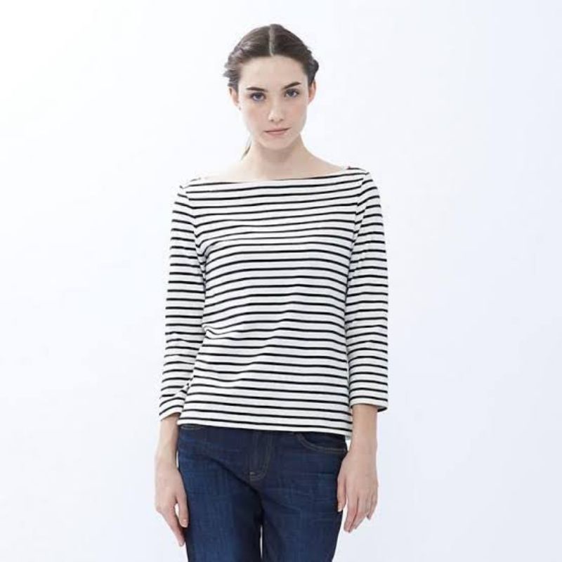 Uniqlo Striped Boat Neck