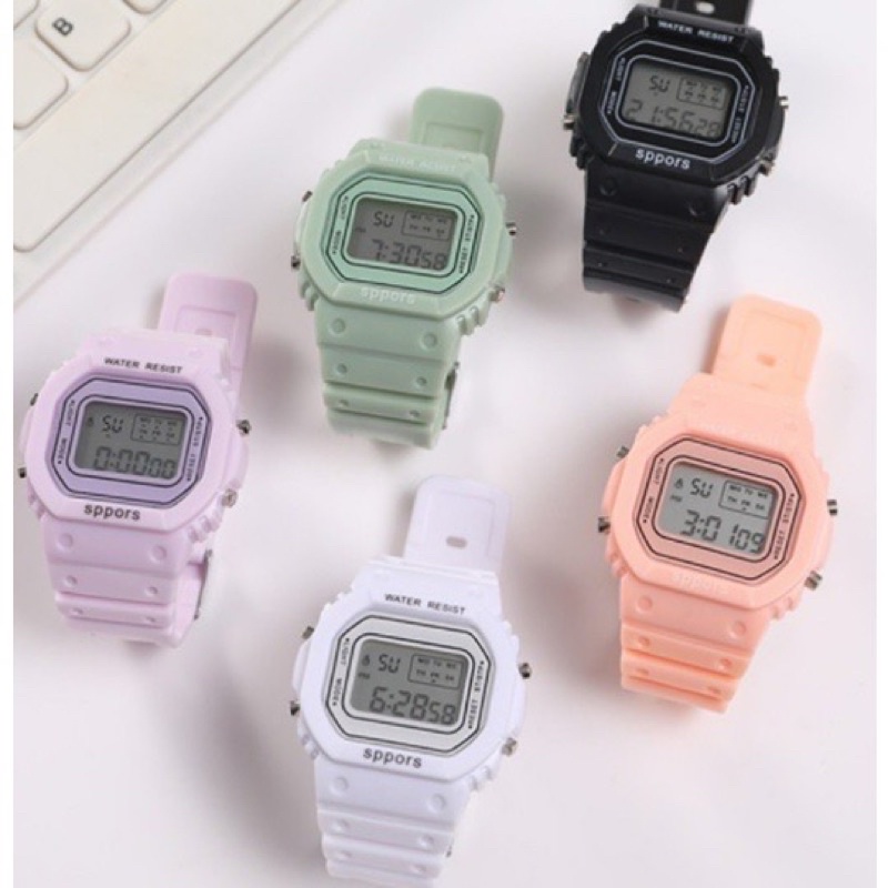 ✨NAGIHI✨ DENNOS JAM TANGAN RUBBER DIGITAL SEGI GROSIR MURAH KARET SPORT LED PRIA WANITA COUPLE