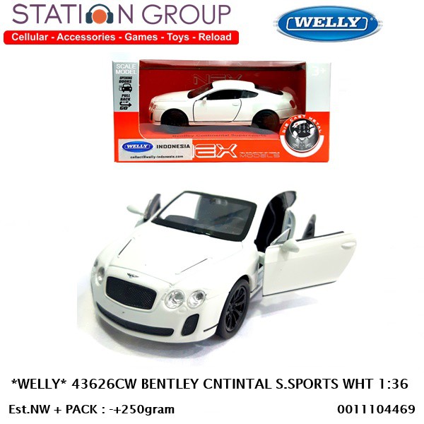 WELLY 43623CW BENTLEY CONTINENTAL SUPERSPORTS WHITE