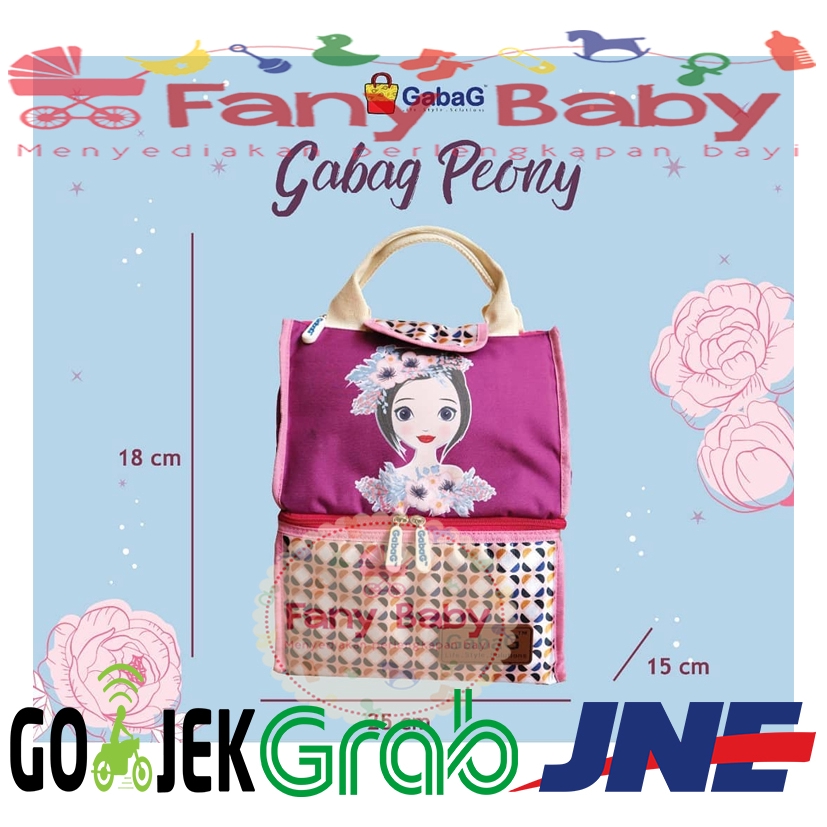 Gabag (Peony) Double Sling Thermal Diaper Bag