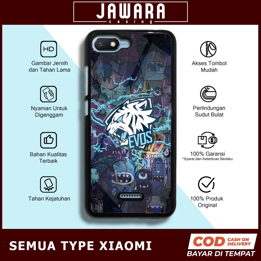 Case Redmi 6A Case Hp Xiaomi Redmi 6A Premium Glossy Jawara Casing [EVOS] Casing Hp Redmi 6A Aesthet