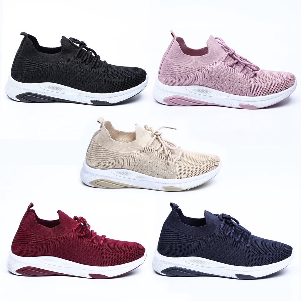 Sneakers Wanita Sepatu Slip On Canvas Sports Shoes Wanita - A2057