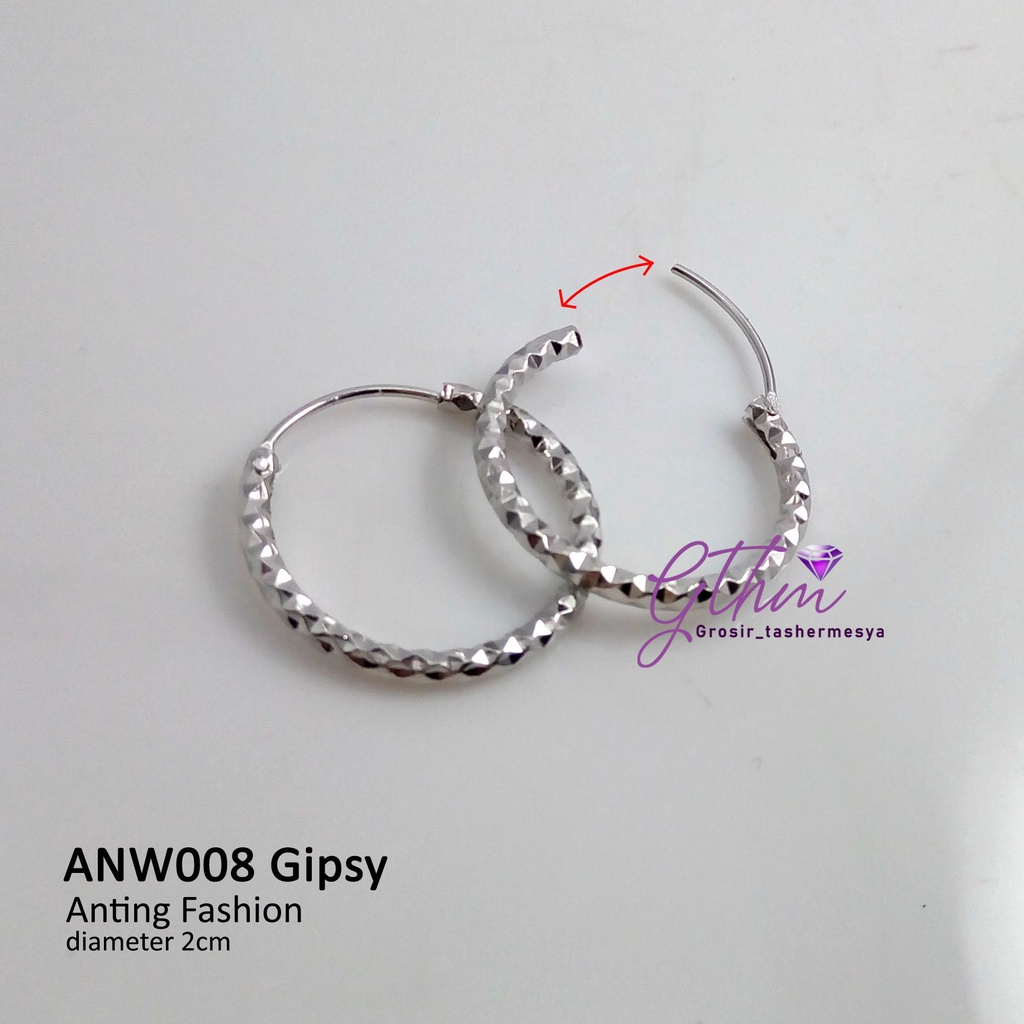 xuping gthm anting gipsy bulat 2cm simple mewah seperti emas asli anti alergi lapis emas 18k yaxiya