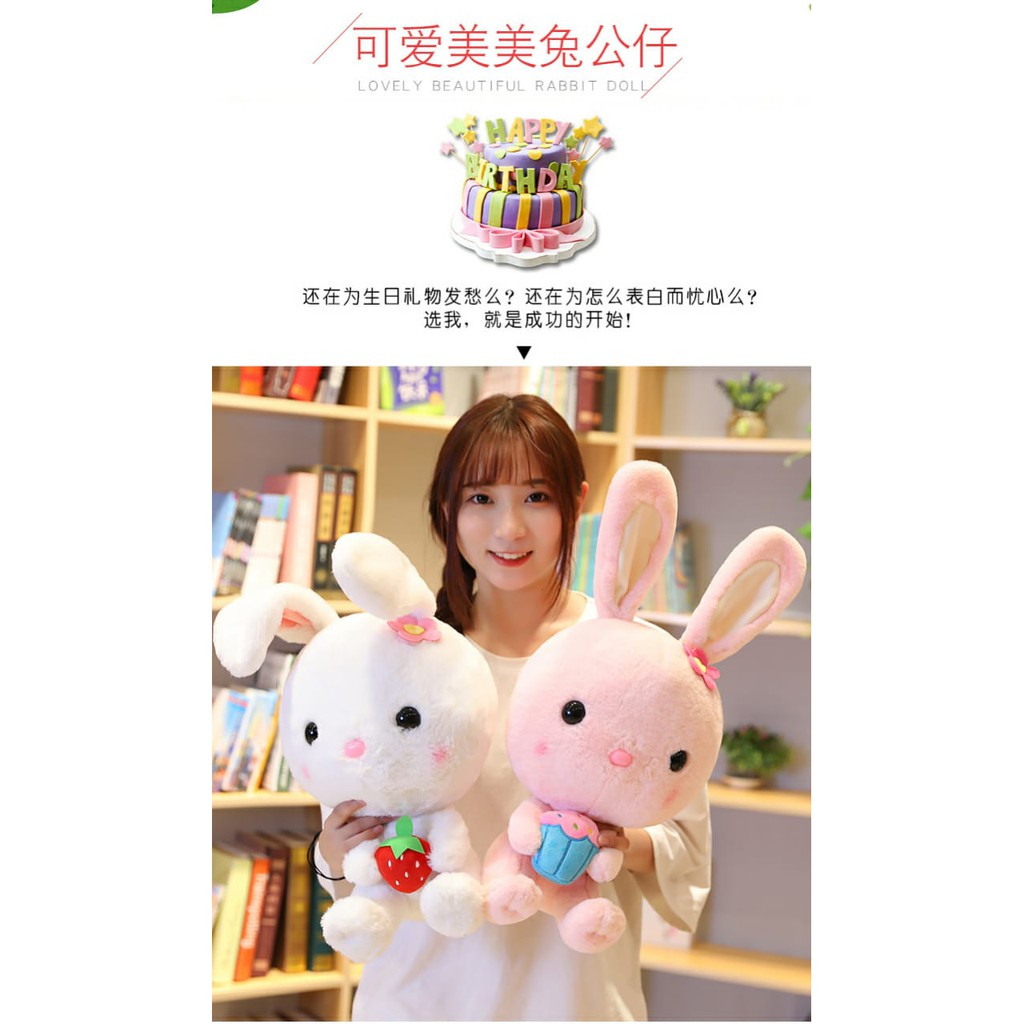 Boneka Kelinci Boneka Bunny Lucu Bahan Plush Lembut