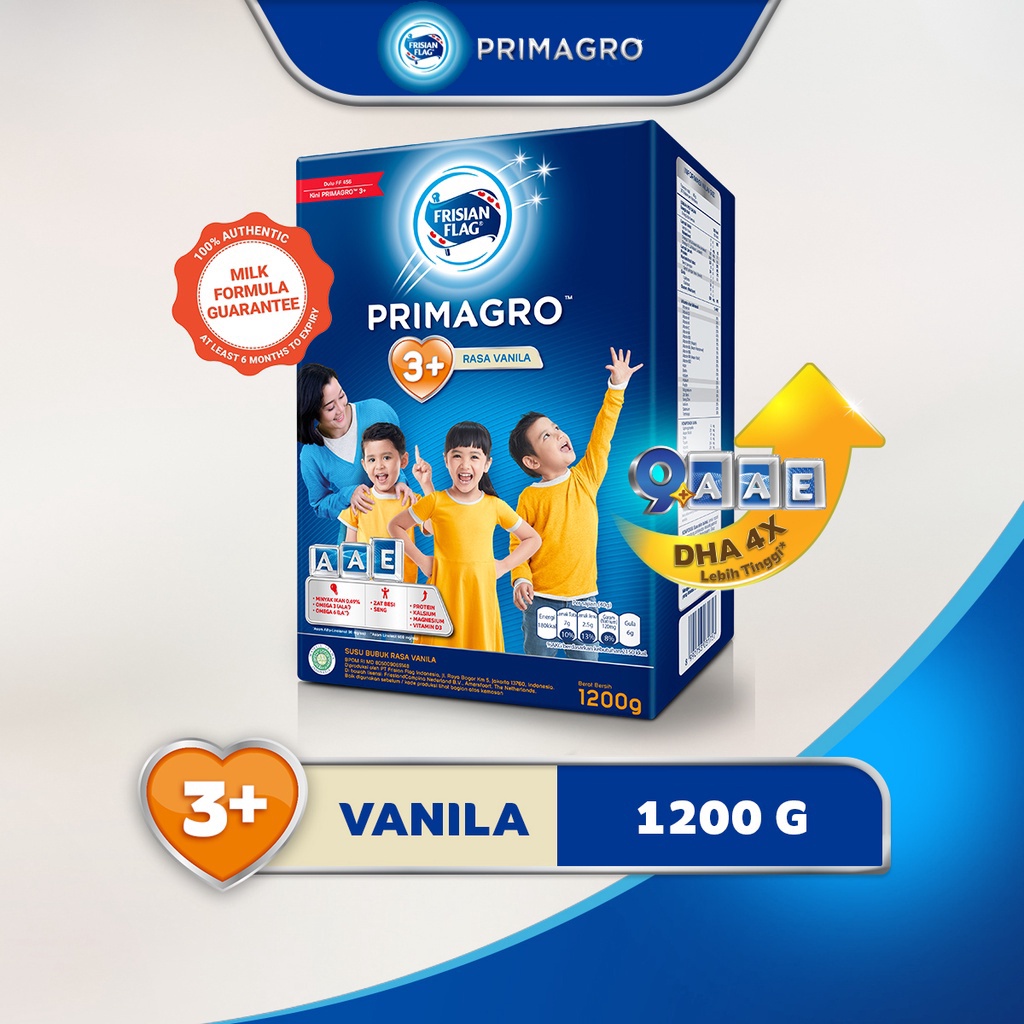 Frisian Flag Primagro 3+ Vanila - 1200 gr