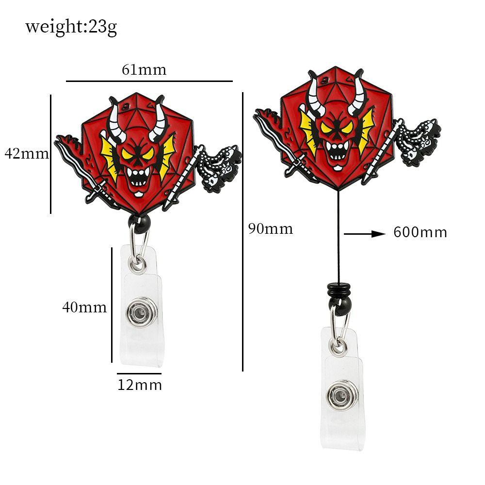 Mxbeauty Retractable Badge Reel Perlengkapan Sekolah Rumah Sakit Dada Kartu Kimetsu No Yaiba ID Lanyard Demon Slayer Perawat Badge Holder