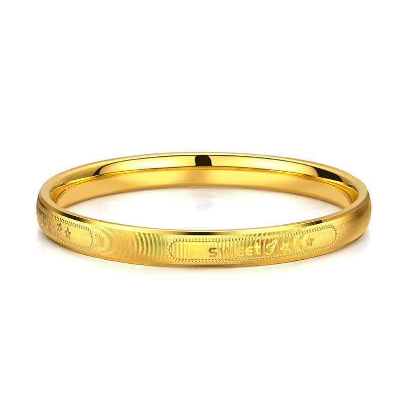 Gelang Emas Asli Kadar 375 Desain Bintang Hollow 5D Cnc Untuk Wanita