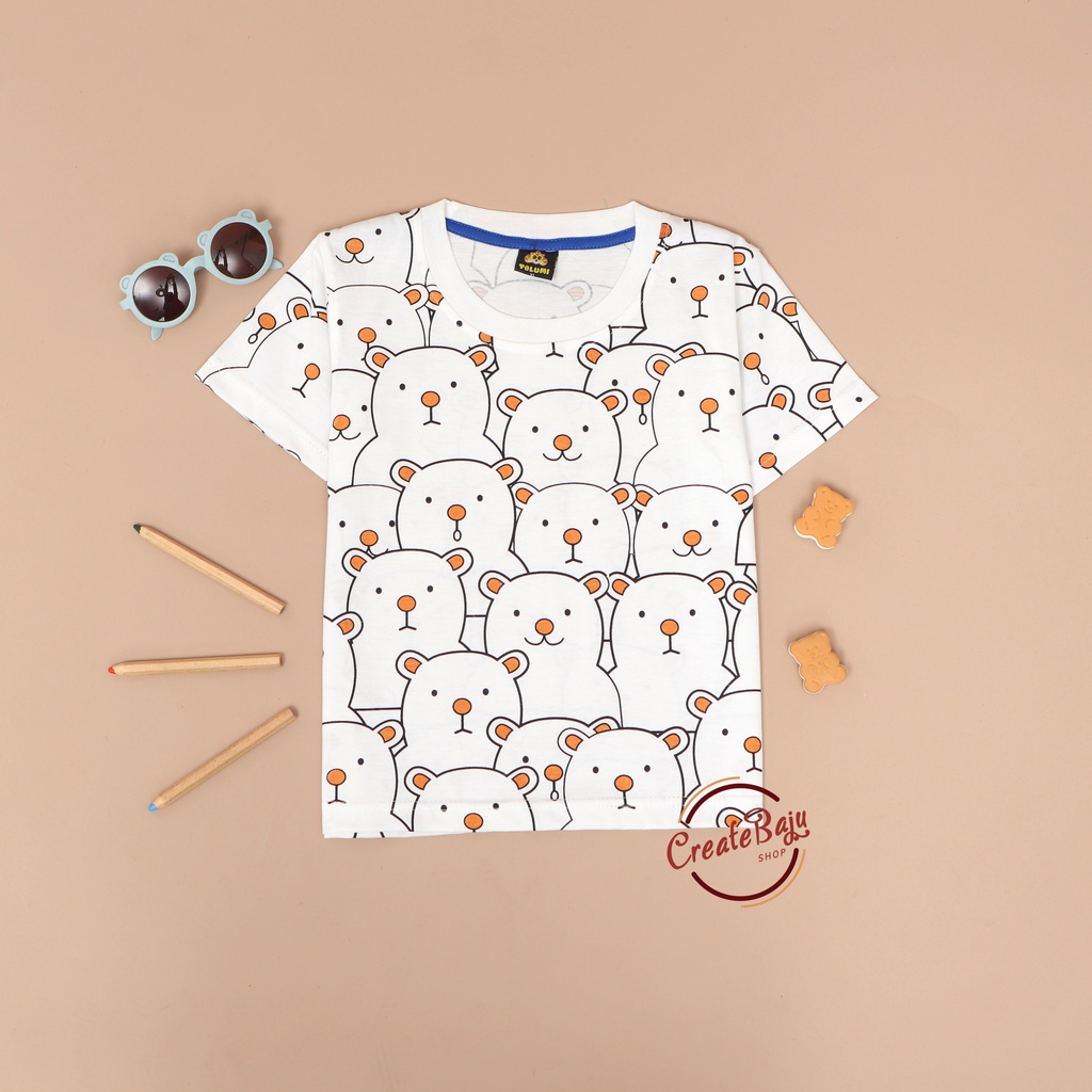 KAOS ANAK LAKI BEAR KUMPUL 1-7 TAHUN BAJU ATASAN ANAK LAKI FASHION TERMURAH BAHAN KATUN