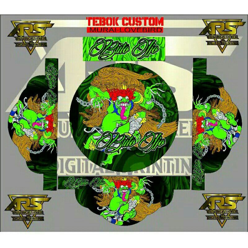 Sticker Decal tebok lovebird custom