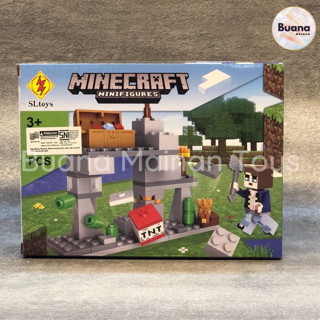 BRICKS SLTOYS MINECRAFT MINI FIGURES 89174 MAINAN EDUKASI ANAK MINE CRAFT