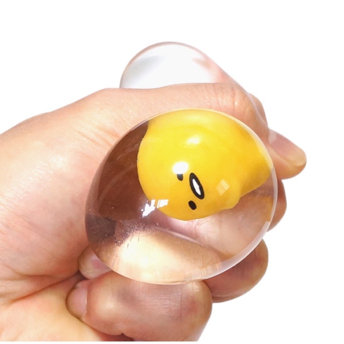 Albama - Squishy Telur Gudetama / Air Splat Toy / Stress Ball / Mainan Remas / Mainan Stimulasi Reme
