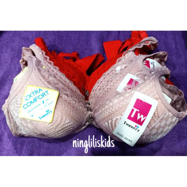 BH BUSA TANPA KAWAT RENDA ORIGINAL TWINERRY 36-38