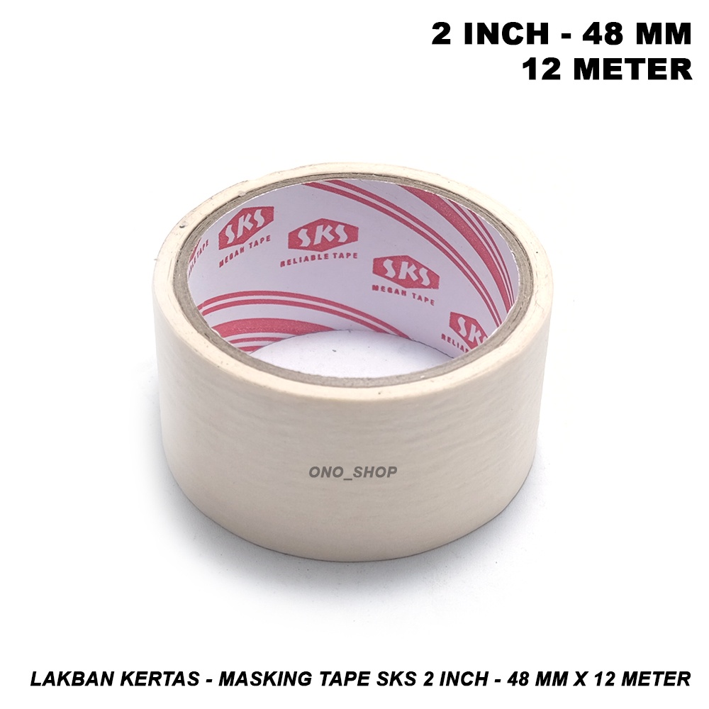

Lakban Kertas - Masking Tape SKS 2 Inch - 48 mm x 12 Meter