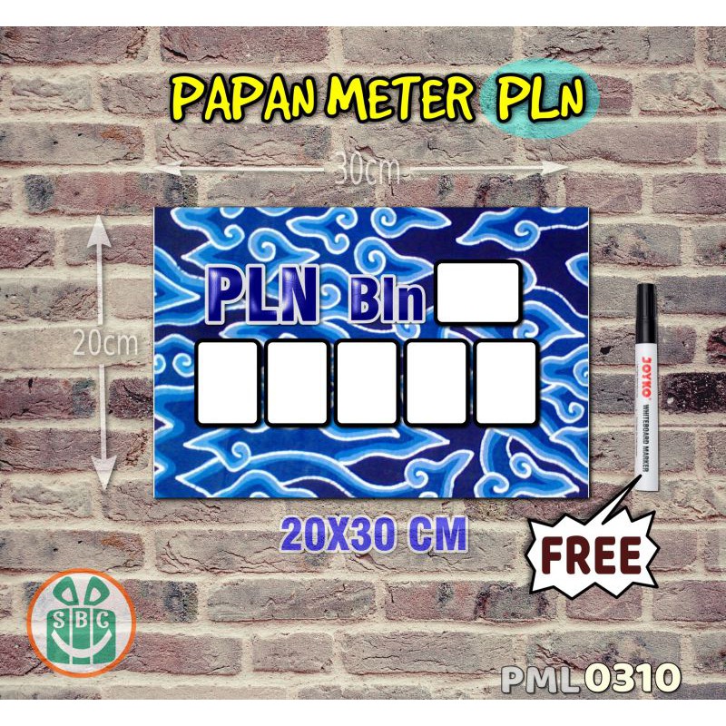 

Stokastik Papan Meter Listrik PLN PAM motif Unik - Batik 10