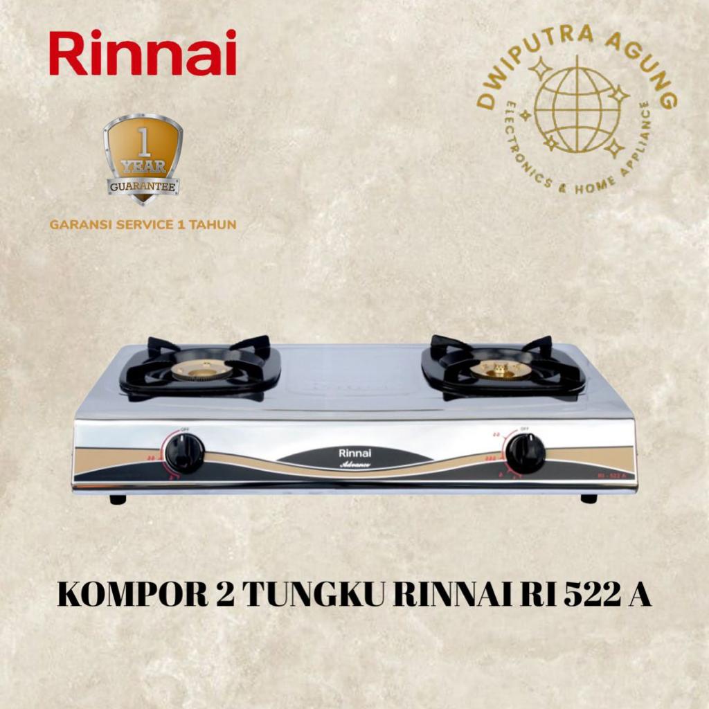 KOMPOR GAS 2 TUNGKU RINNAI RI522A RI-522A RI 522A