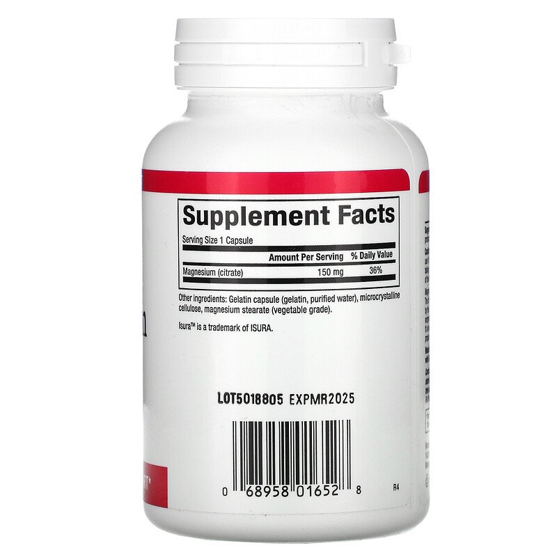 Natural Factors Magnesium Citrate 150 mg, 90 Caps