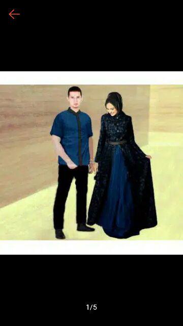 Cp Zahira Baju Couple Pasangan Cowok Cewek Maxi Brukat Kekinian Trend Modern Grosir Murah