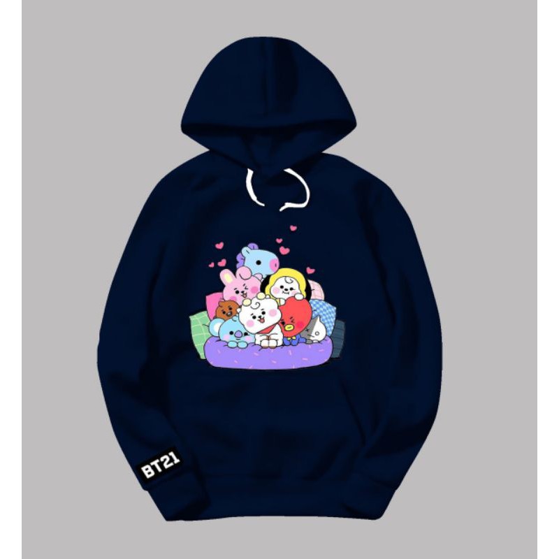 sweater hoodie anak BT21 korea model kekinian umur 4-10 tahun bisa COD