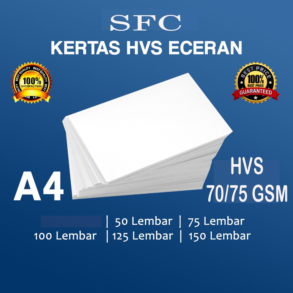 

Kertas HVS A4 70/75 GSM ECERAN