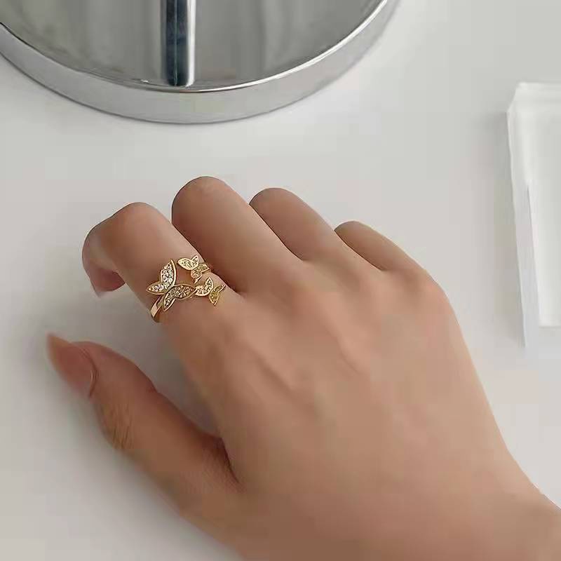 Co Co Cincin Butterfly Adjustable Gaya Korea Untuk Wanita