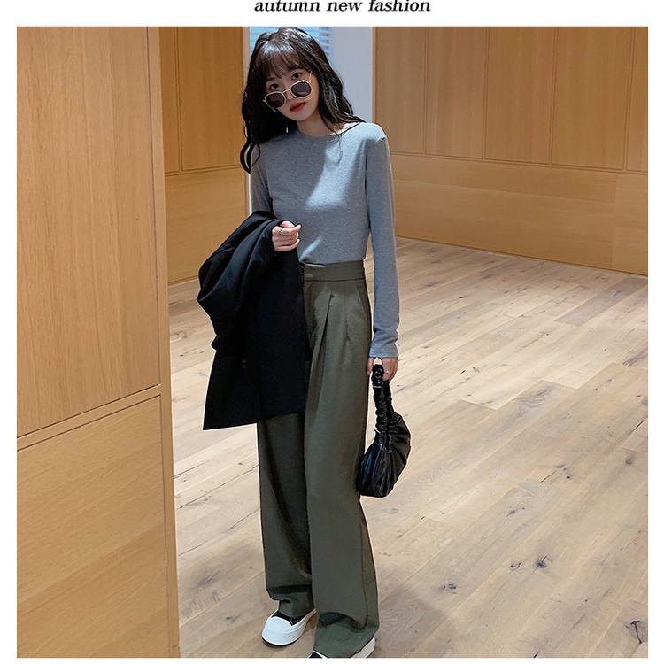 #Sisjuly# Putih Kemeja Wanita Dalam Musim Gugur dan Musim Dingin Baru Murni Warna Kapas Slim-Fit Panjang Lenga
