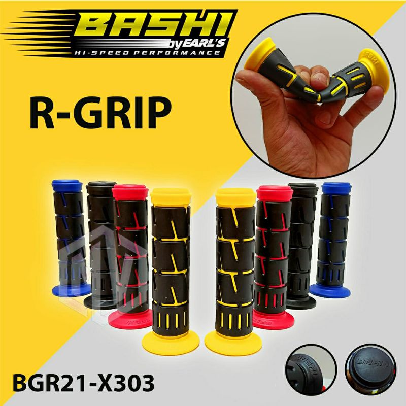 HANDGRIP MODEL TERBARU GRIP RUBBER  BASHI BY EARLS SARUNG GAS MODEL BARU NMAX PCX AEROX VARIO150 VARIO 160 SCOOPY MIO FAZIO GENIO DLL