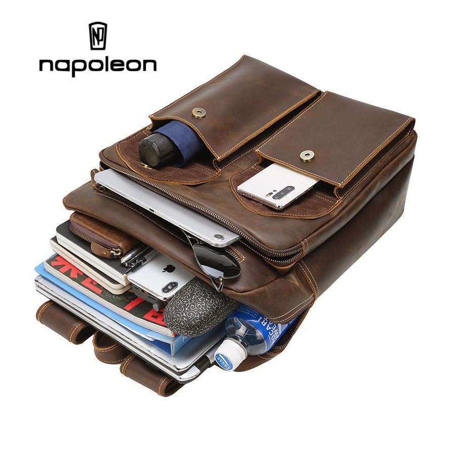 Tas Ransel Pria Kulit Asli Crazy Horse Leather - ANTONIO by Napoleon