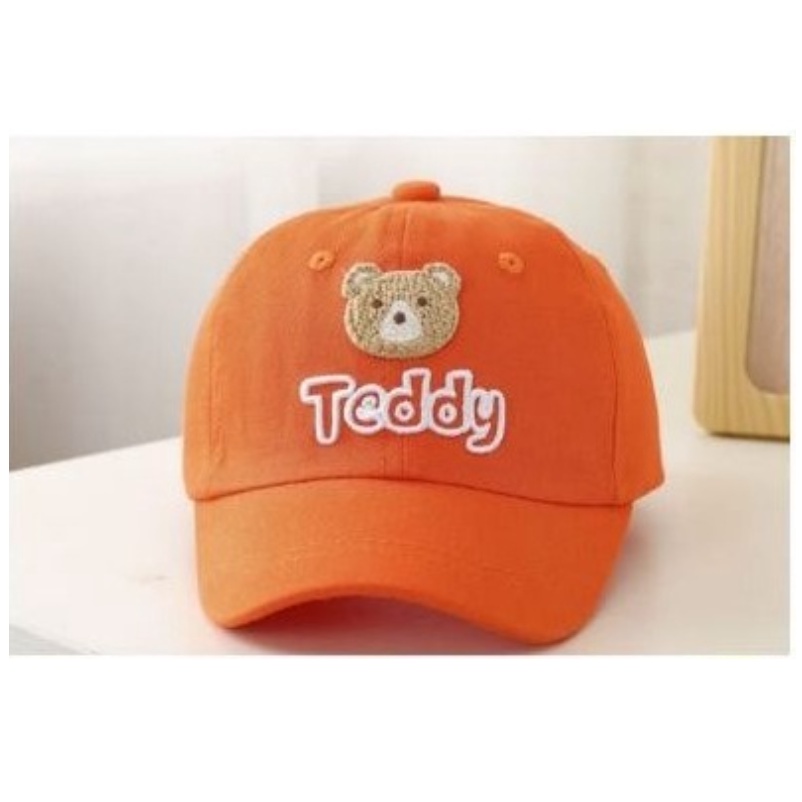 Topi Teddy Baseball Bordir 1-3 Tahun Topi Teddy / Gajah Balon / What / GC Bear / Dot Ear / Bear Astro Premium Quality CBKS VC