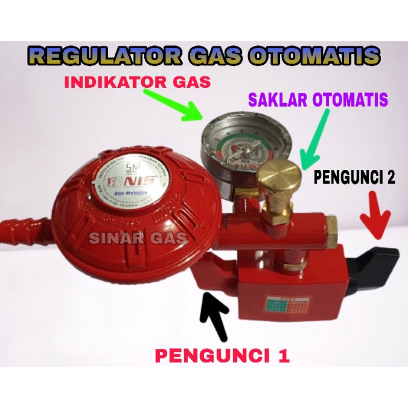 REGULATOR GAS ANTI MELEDAK DOUBLE SAFETY LOCK ORIGINAL