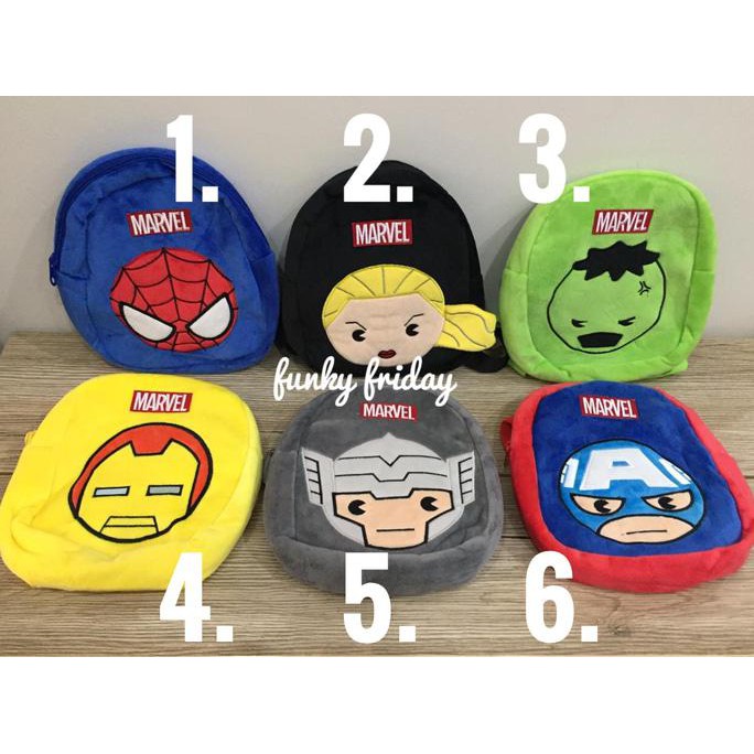 Barang Terjamin MINISO MARVEL CHILDREN BACKPACK TAS RANSEL ANAK STOK TERBATAS