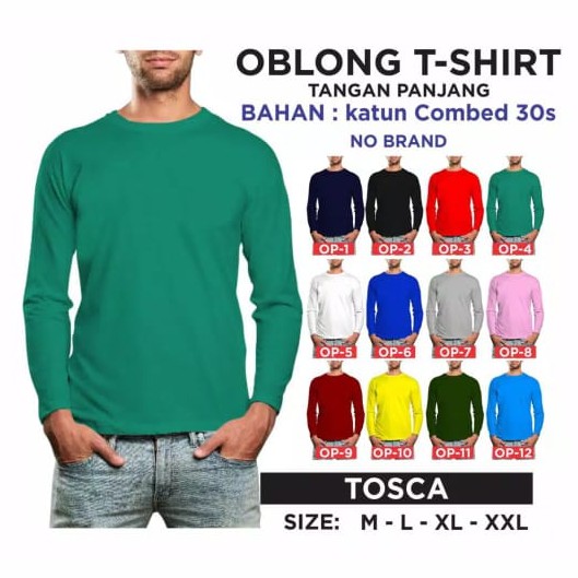 Kaospolos - Kaos polos pria lengan panjang cotton combed