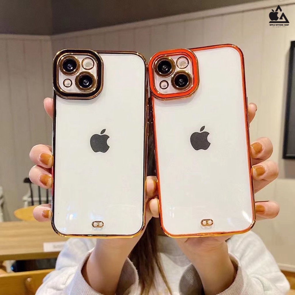 PREMIUM SOFT CASE CHROME iPhone 13 13 PRO MAX 12 12 PRO MAX 11 11 PRO MAX XR X XS MAX 7 7+ 8 8+ SE 2 SOFTCASE List KROM Angel Eyes Camera Protection