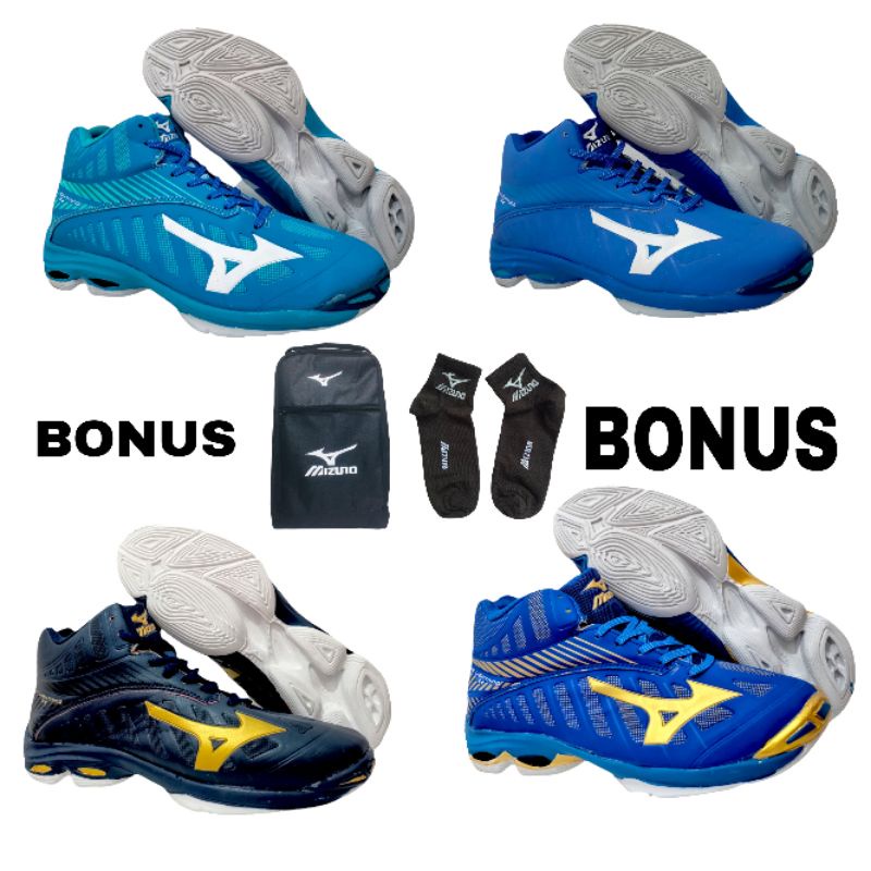 Sepatu Voli Mizuno Wlz 4 Murah Sepatu Voli Mizuno Z4 Mizuno VollyBall Sepatu Volly Mizuno Pria Cowok Sepatu Voly volly Voli Bonus Tas &amp; Kaos Kaki