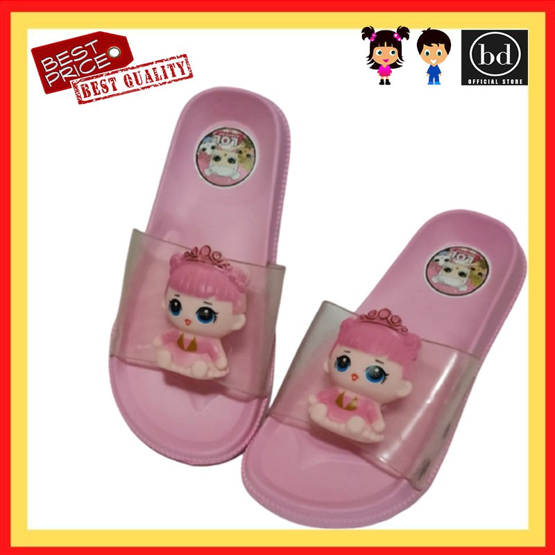 Sandal Selop karet Anak Perempuan / cewek terbaru LOL Dulux import quality murah lucu awet S92