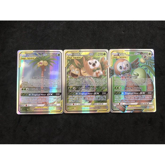 Kartu Pokemon TCG Sun&Moon Tag Team Rowlet & Alolan Exeggutor GX