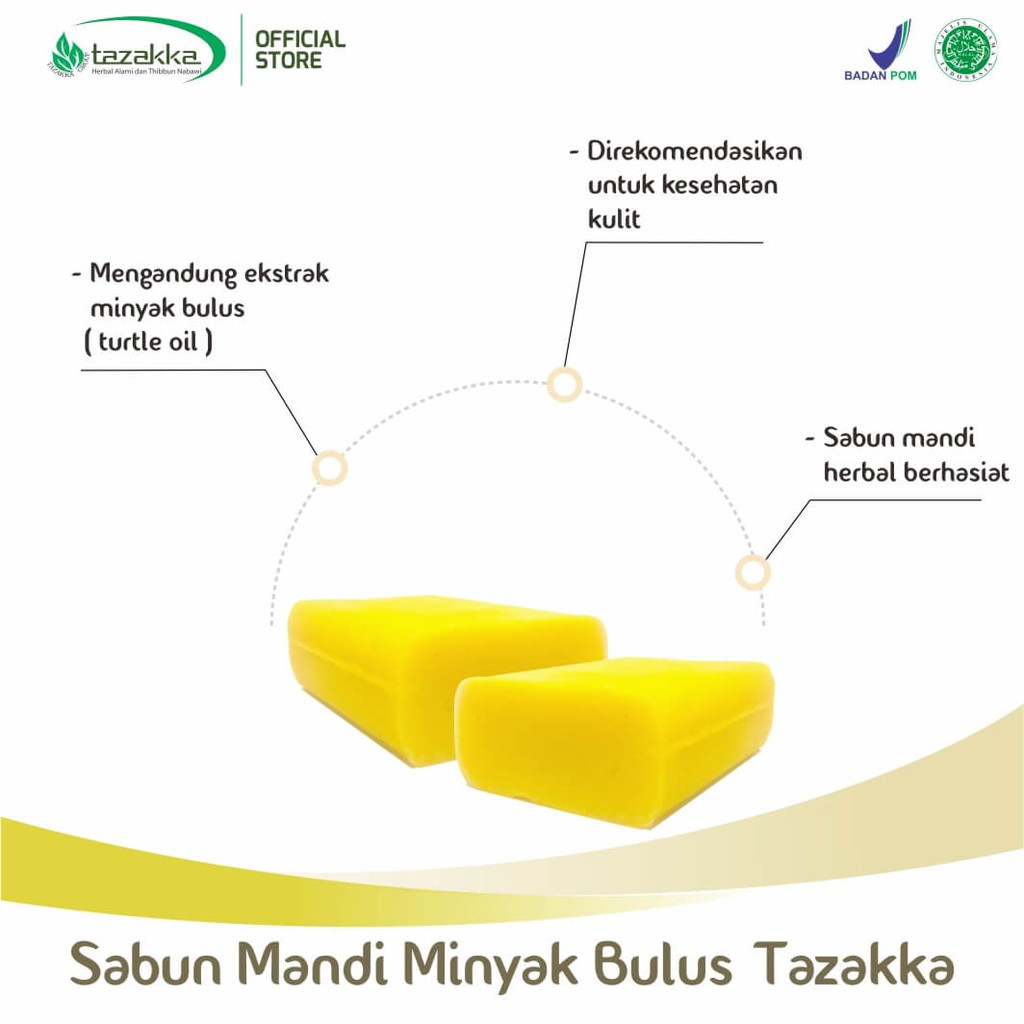 Sabun Mandi Batang Turtle Oil Minyak Bulus Herbal Tazakka Official Store Mengencangkan Kulit Alami.