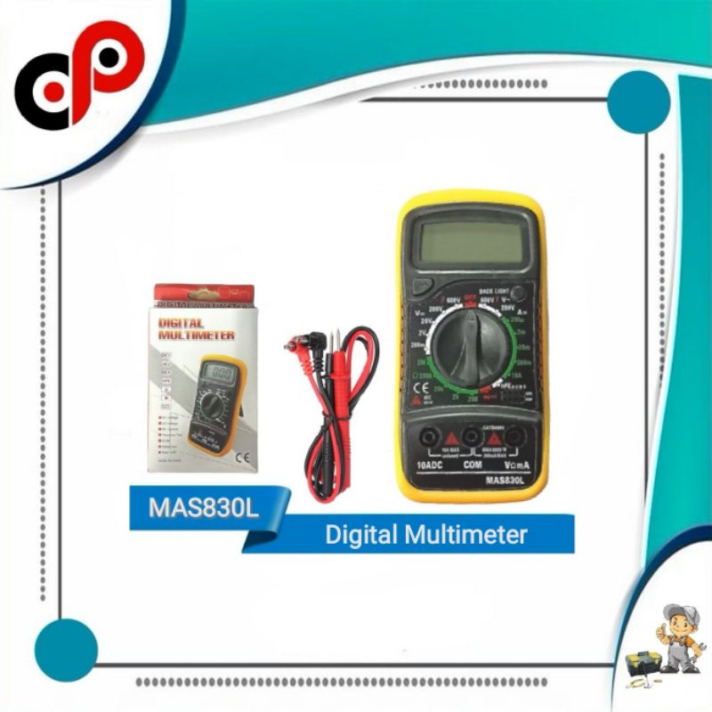 Multitester Digital MAS830L Akurasi Tinggi 10A 600V