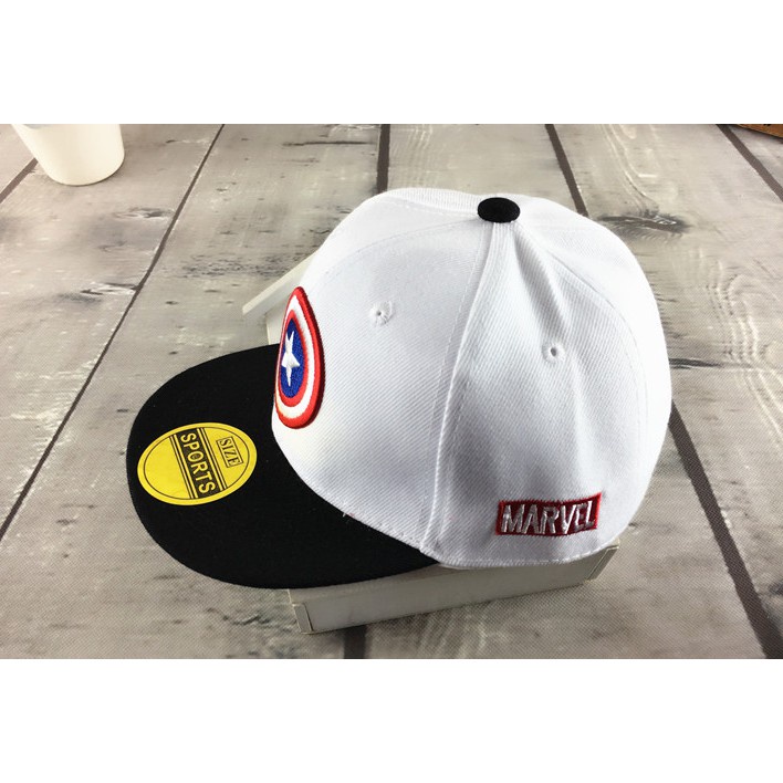 Topi Baseball Motif Captain America Bahan Katun Gaya Hip Hop Untuk Anak Laki-Laki Dan Perempuan