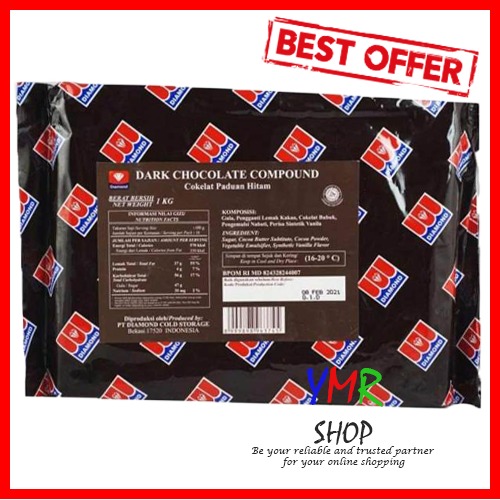 Coklat cokelat batang batangan blok dcc dark milk white chocolate compound Diamond 1 kg 1kg