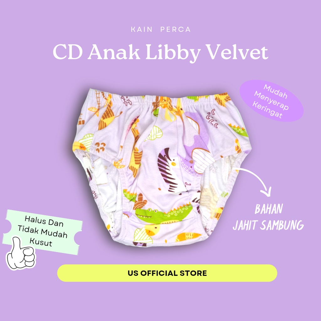 Satuan - Celana Dalam Anak Perempuan Libby Velvet | Celana Dalam Anak | Celana Dalam Anak cewek | Ce