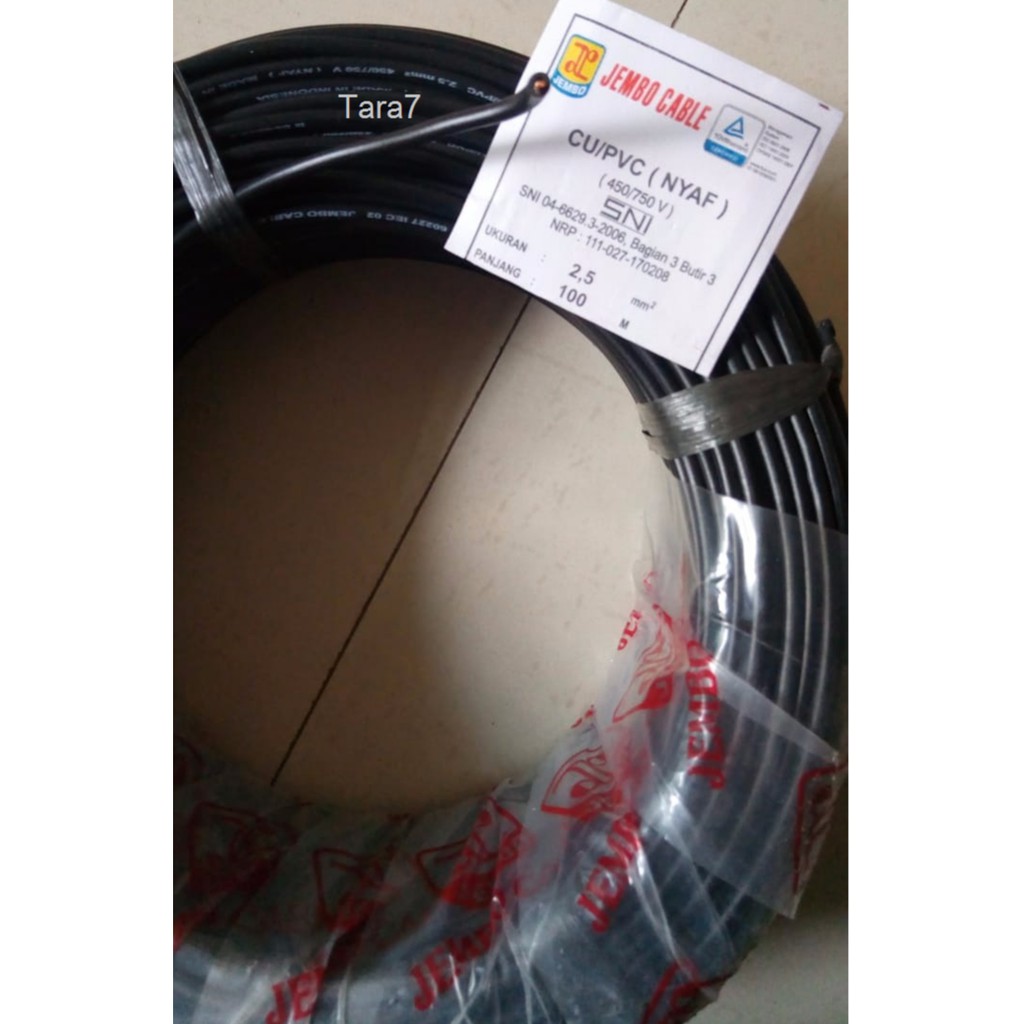 Kabel Serabut NYAF Hitam 2,5 mm Jembo - 7100017